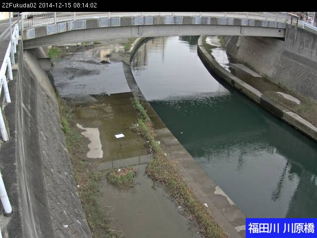 福田川 川原橋の平常時の画像です